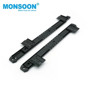 27mm chiều rộng bàn bếp trượt đường ray Đen undermounted nội thất văn phòng hai lần bóng mang ngăn kéo cho máy tính ăn uống - Product Image 1