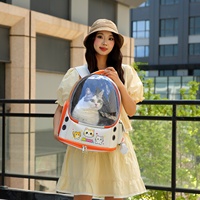 Sac à dos portable pour animaux de compagnie avec poche latérale à velcro, pour les voyages et les sorties, sac à dos design pour animaux de compagnie, accessoires pour chats