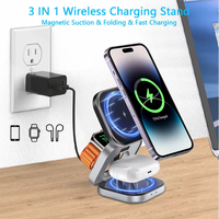 Great Roc Hot seller 3 en 1 téléphone montre intelligente et support de chargeur sans fil AirPods 15W max solution de charge rapide sans fil