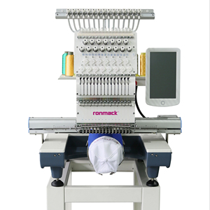 Machine à broder les casquettes informatisée automatique à tête unique RONMACK RM-2100 (zone de broderie 350x500mm) - Product Image 1