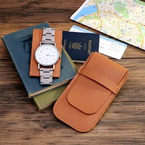 Quick Ship Travel Single PU Leather Durable Embossed Watch Case 4 Colors Groom & Business Promotional <b>Gift</b> 1 Watch - Product Image 1