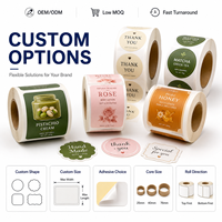Étiquettes rondes personnalisées en PET imperméables, autocollants adhésifs avec logo personnalisé pour boulangerie, boîte cadeau alimentaire, bougie et emballage artisanal
