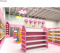 Étagères de présentation 3D personnalisées Maxsen, blanches, éclairées par LED, écologiques, robustes, conçues pour les boutiques de bonbons et de snacks