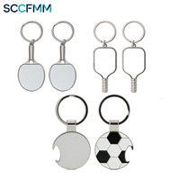 Porte-clés numérique par sublimation SCCFMM, mignon, en alliage de zinc léger, pour tennis de table, football, voiture, sac à dos, sac à main