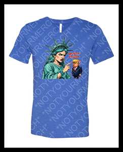 Camiseta Quiet Piggy Liberty Edition Unisex con Cuello en V, Manga Corta, Estampado Gráfico, Impresión Digital, Ropa Promocional para Adultos - Product Image 2