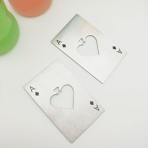 Ace Of Spades ouvre-bouteille taille carte de crédit ouvre-bouchon de carte de Poker ouvre-boîte Portable en acier inoxydable - Product Image 3