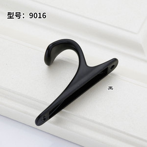 Modern Minimalist Black Aluminum <b>Coat</b> <b>Hook</b> Wall Mounted Rust Resistant <b>Single</b> <b>Hook</b> For Door Window Use - Product Image 4