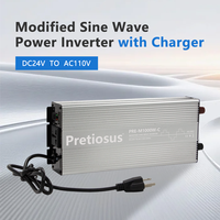 Convertisseur de puissance hors réseau Pretiosus Inverter, vente flash, onduleur à onde sinusoïdale modifiée 1000W, UPS DC12V 24V vers AC220V