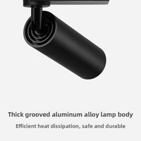 Spot LED de plafond en aluminium sur rail, éclairage anti-éblouissement apparent/encastré pour usage commercial, tables de salle à manger, bars
