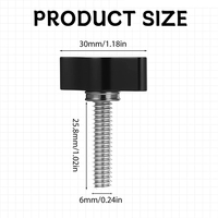 Bouton à vis en T réglable en aluminium M4 M5 M6 M8 avec poignée en acier inoxydable pour support de caméra – Fabrication sur mesure en usine