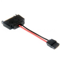 Cable adaptador de alimentación SATA de 15 pines macho a 6 pines hembra, cable convertidor de unidad óptica para portátil de 20 AWG