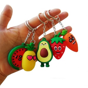 3d simulazione personalizzata 3D Avocado anguria fragola frutta portachiavi borsa <span class=keywords><strong>portamonete</strong></span> ciondolo giocattolo morbido in PVC - Product Image 2