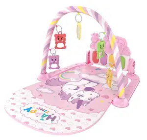 Baby Pasgeboren Muziek Licht Pedaal Piano Fitness Stand Slaapmat Game Deken Speelgoed Set