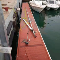 Pont flottant en alliage d'aluminium robuste pour quai de bateaux et ponts piétonniers, conception industrielle