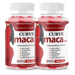 עקומת מאקה גומות על הירך buttock טבעי maca שורש gummies מזון גדול ירכיים שחורות maca - Product Image 3