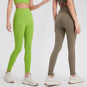 Leggings de yoga athlétiques avec contrôle du ventre, doublure antibactérienne, poche arrière, pantalon taille haute, collants de sport - Product Image 1