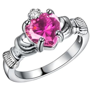 Wholesale Price Irish Heart <strong>Claddagh</strong> <strong>Ring</strong> with Cubic Zircon Knot <strong>Ring</strong> <strong>Men</strong> Women love Loyalty <strong>Ring</strong> Jewelry Factory Wholesale - Product Image 4