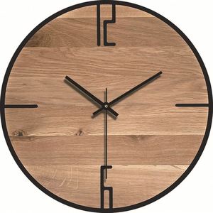 Reloj de Pared Moderno para Sala de Estar, Diseño de Madera, Silencioso, Decorativo, Regalo para Sala de Estar y Dormitorio con Hora Mundial - Product Image 4