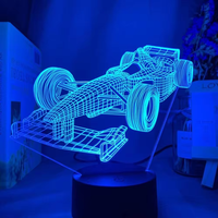 Conception personnalisée Acrylique 3D Lumière LED Veilleuse Figure 7 Couleurs Lampe de table tactile Illusion d'optique Lampe décorative