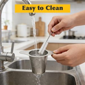 Customized Logo Eco-Friendly Double Handle Fine Mesh Loose Leaf <b>Tea</b> Strainer/Filter/<b>Tea</b> <b>Infuser</b> with Lid Stainless Steel - Product Image 4