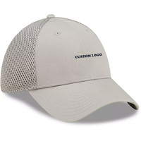 Gorra deportiva ajustada con logotipo personalizado para hombre y mujer, gorra de malla ajustada con logotipo de PVC de 6 paneles, unisex