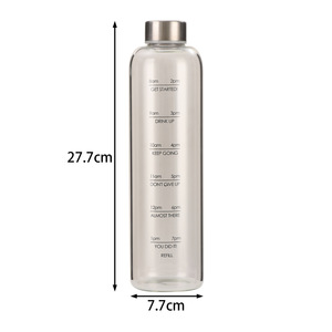 High Borosilicate Glass Water <b>Bottle</b> With Graduated Markings Large Capacity Student Sports Drinkware Eco Friendly Gift Cup - Product Image 5