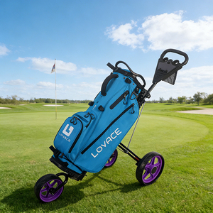 Golf <b>Cart</b>, <b>Foldable</b> Bag <b>Cart</b> With Aluminum Frame, Course Accessories A001 3 Wheels Portable Golf <b>Cart</b> A001 - Product Image 6