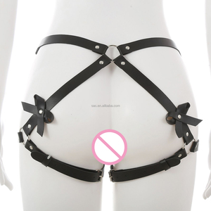 SacKnove 51113 femmes Sexy en cuir <span class=keywords><strong>porte</strong></span>-jarretelles bretelles étanche jambe bout à bout sécurité corps harnais <span class=keywords><strong>sexe</strong></span> - Product Image 3