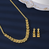 MEIZI perhiasan mewah 18K jam tangan gelang berlapis emas tembaga Set perhiasan wanita untuk hadiah pesta pernikahan