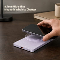 Batterie externe magnétique sans fil 15W 5000mAh, sortie sans fil 15W, sortie PD Type-C 22,5W, entrée PD Type-C 18W