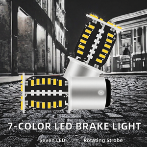 ไฟเบรคมอเตอร์ไซค์ยี่ห้อ Xtx รุ่นใหม่ แบบ Universal Fit 1157-64 SMD 6W 12V LED หมุนได้ ไฟแฟลช 7 สี - Product Image 2