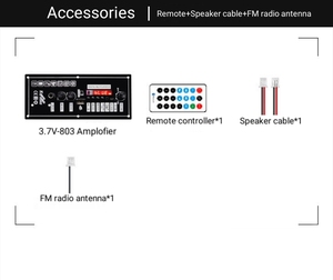 Bộ khuếch đại karaoke gia đình không dây với bảng âm trầm kỹ thuật số BT, pin sạc 3.7v, kết nối <span class=keywords><strong>mini</strong></span> - Product Image 6