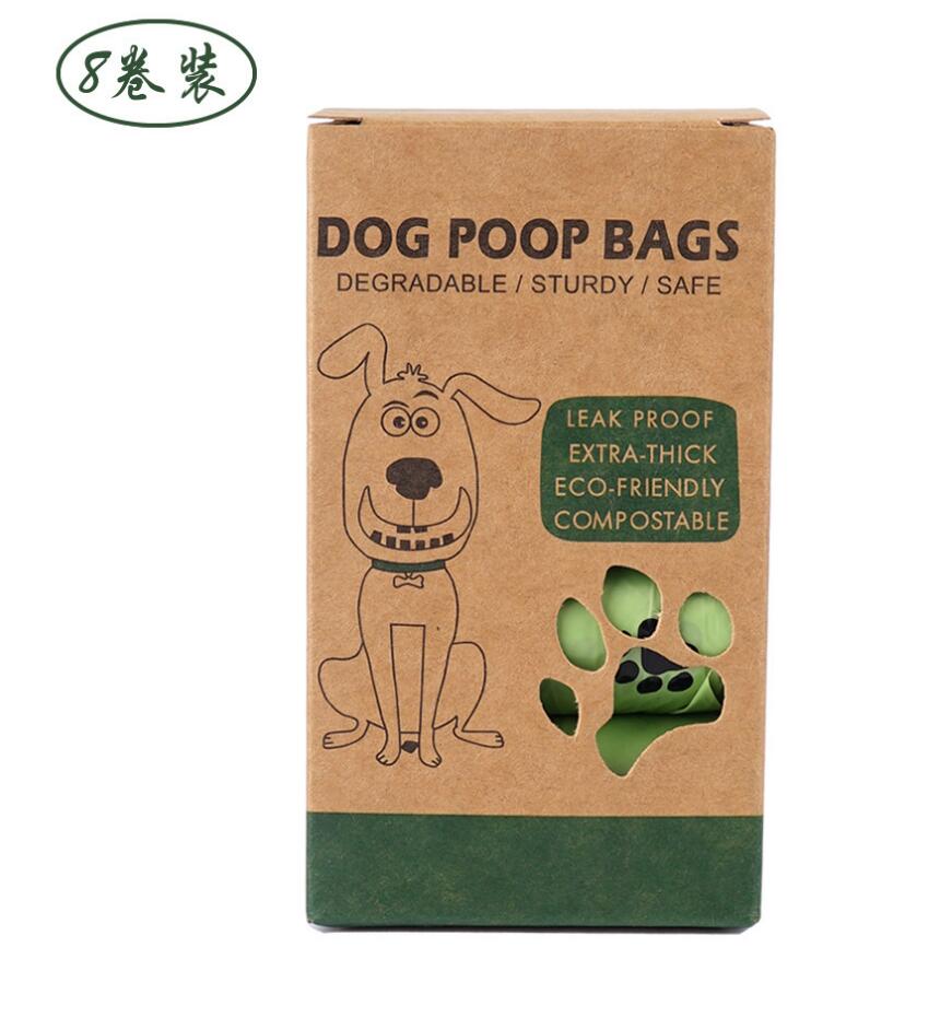 Sacos de cocô de cachorro ecológico biodegradáveis, saco de resíduos feitos de milho com logotipo personalizado