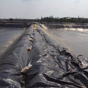 250gsm Imperméable Tissé RPE Géoembrane Revêtement D'étang HDPE Noir Poissons Aquaculture Piscine Canaux Feuille De Couverture - Product Image 4