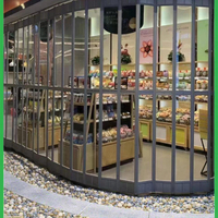 Porte pliante en polycarbonate cristallin, couleur et taille personnalisées, haute qualité, finition moderne, ouverture latérale électrique pour garage et cuisine