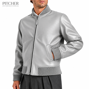 Veste en cuir noire pour homme, style motard, personnalisable, prix d'usine, collection de détail USA - Product Image 2