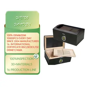 ODM Reusable Custom Packing Wood Cases Handmade Cigar Humidor Box