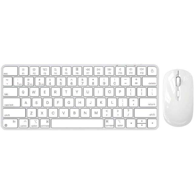 Rechargeable Ergonomic Waterproof 78-Key Wireless Keyboard Mouse Combo LED Backlight BT 2.4G USB Dual-Channel Connection Stock