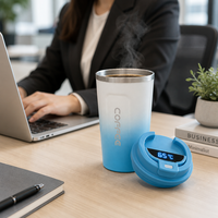 Botol Air Stainless Steel 380ml, Tumbler, Cangkir, Mug, Termos Pintar untuk Perjalanan, Minuman, Pelangi, untuk Bayi