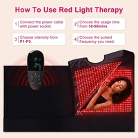Selimut Sauna Terapi Cahaya Merah Ukuran Besar 180 * 80 cm 660nm 850nm Untuk Penggunaan di Rumah Garansi 3 Tahun