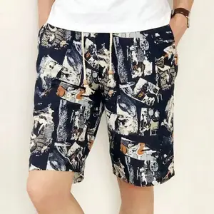 1.85 Dollar Model JX002 DEYU Hot Sale Cotton Material Knee Length Mix Prints For Men basketball men's sweat shorts