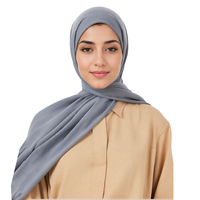 Hijab classique long uni en mousseline, foulard religieux modeste, châle musulman pour femmes, idéal pour le quotidien, les occasions formelles et les fêtes