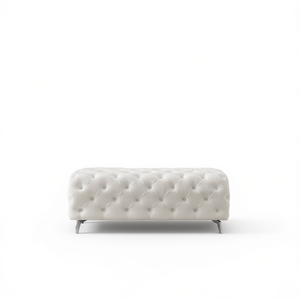 Banco otomano moderno tapizado en terciopelo con reposapiés para entrada, sala de estar, dormitorio, muebles para el hogar - Product Image 1