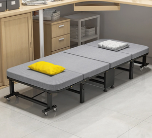 <span class=keywords><strong>Lit</strong></span> simple blanc luxueux cadre inférieur élargi épaissi Design pliable moderne pour hôtels appartements nouveau <span class=keywords><strong>lit</strong></span> de pause déjeuner en métal - Product Image 2