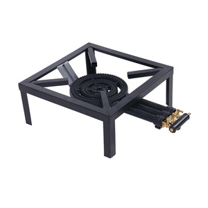 Réchaud à gaz portable d'extérieur 8KW, brûleur en fonte noire, fonctionnement manuel, réchaud de camping - Product Image 1