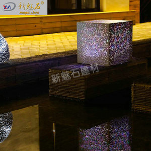 Nuevas Esculturas de Piedras Mágicas Luminosas de Hormigón, Bloques Huecos para Decoración Interior y Exterior XMS-TGSN - Product Image 3