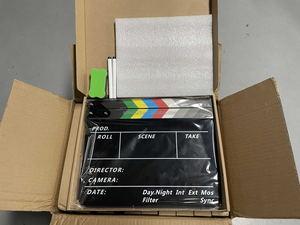 Haute Qualité 30*24.5*1.8cm Acrylique Clapet À La Main Clapet Conseil Noir Film Film <span class=keywords><strong>Clapper</strong></span> Conseil avec Bâtons De Couleur pour Shoot - Product Image 2
