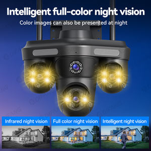 Üçlü Ekranlı Dış Mekan PTZ WiFi Güvenlik Kamerası 360 Derece Dönüş Renkli Gece Görüşü Hareket Algılama CMOS SD Kart Bulut IP66 - Product Image 4