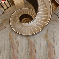Marbre Quartzite Azul Macaubas du Brésil, Impression Arc-en-ciel, Antidérapant, Imperméable, Durable, Découpé sur Mesure pour Escaliers et Intérieur