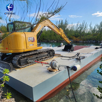 Plateforme flottante modulaire de 40 m pour la construction, barge, bateau de travail pour utilisation portuaire et transport de passagers